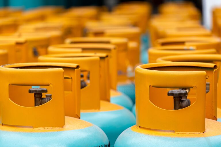 LPG Services LPG gas bottle stack ready for sell